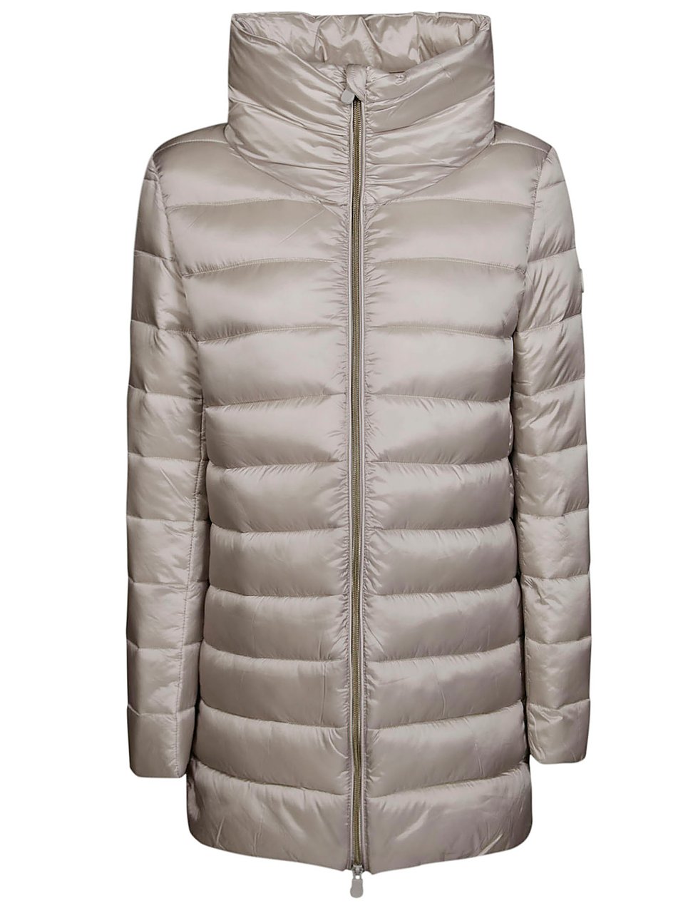 Save the Duck Padded High-Collar Jacket with Quilted Texture Grijs