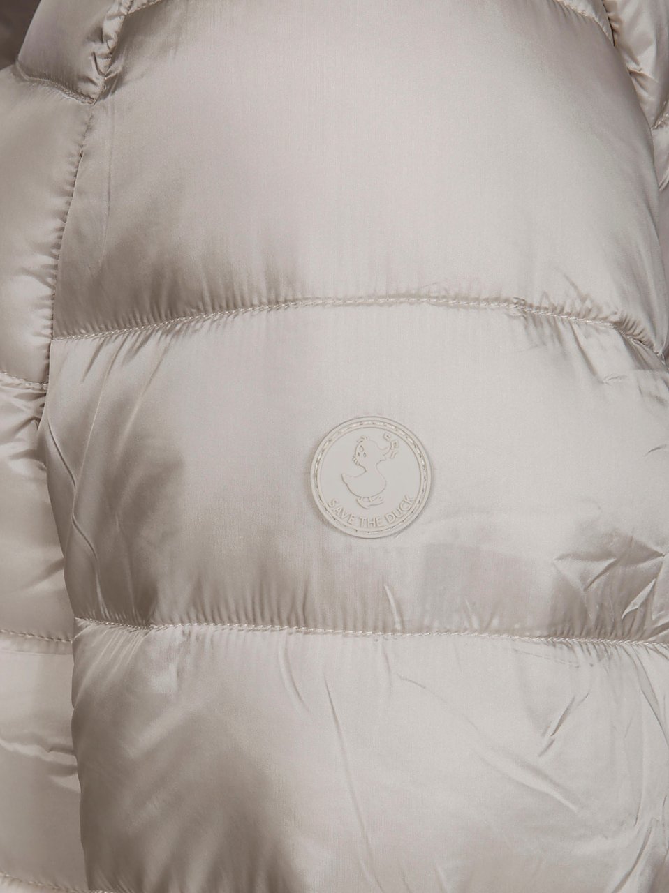 Save the Duck Padded High-Collar Jacket with Quilted Texture Grijs