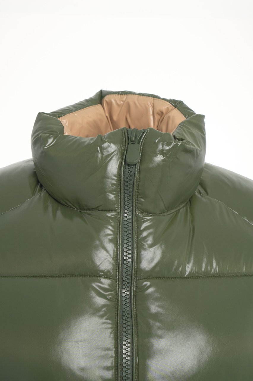 Save the Duck Quilted vest 'Love' Groen
