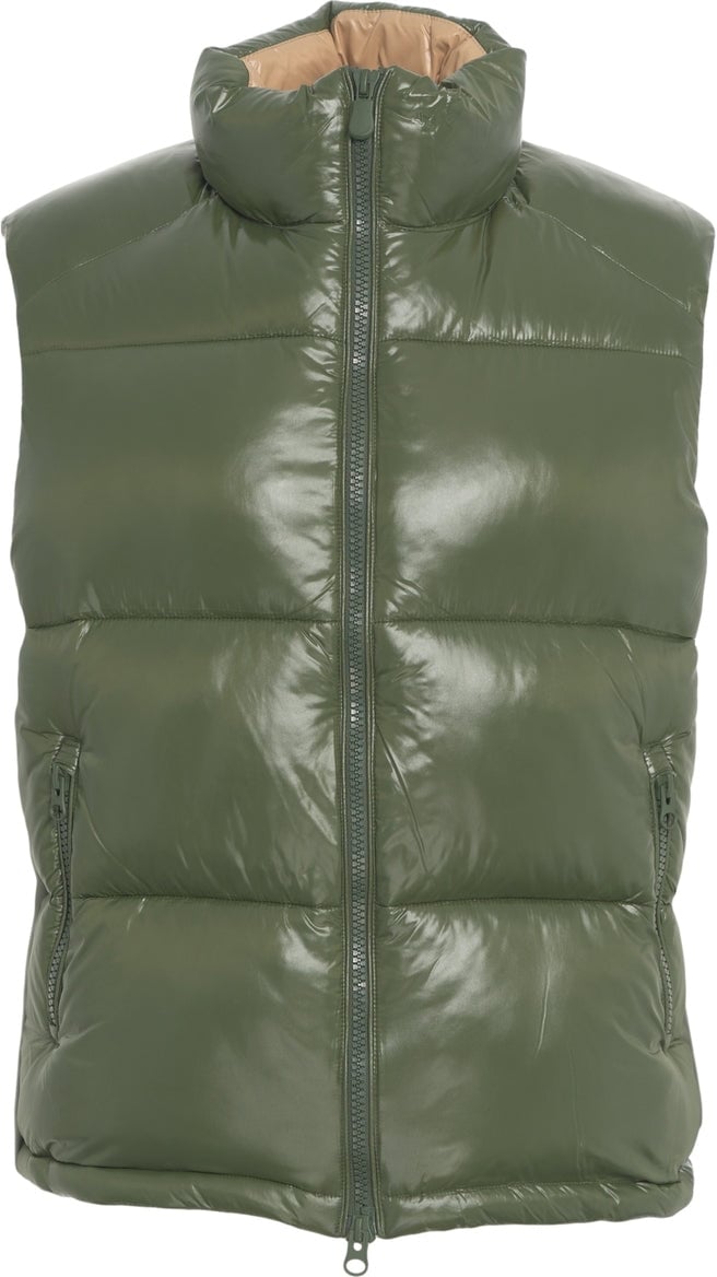 Save the Duck Quilted vest 'Love' Groen