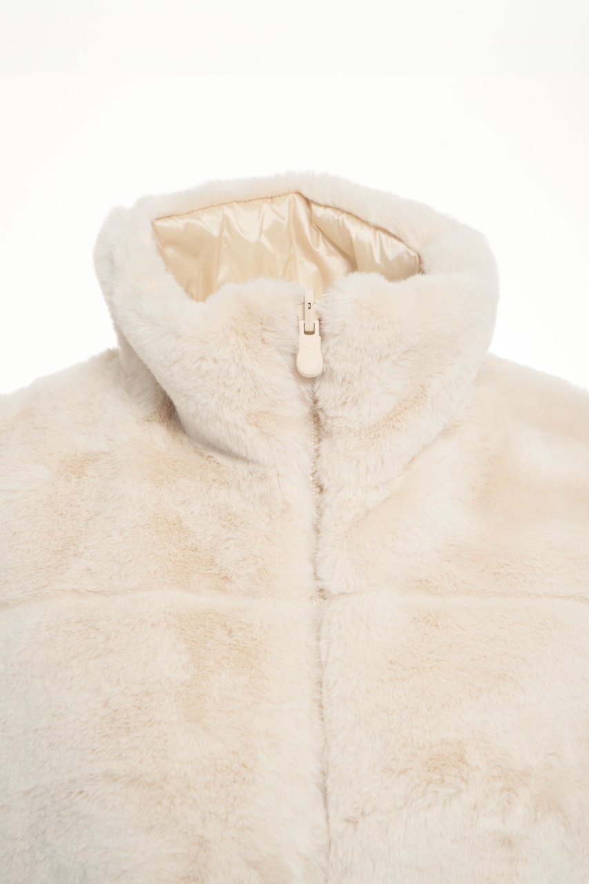 Save the Duck Faux fur gilet 'FURY' Beige