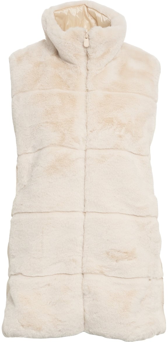 Save the Duck Faux fur gilet 'FURY' Beige