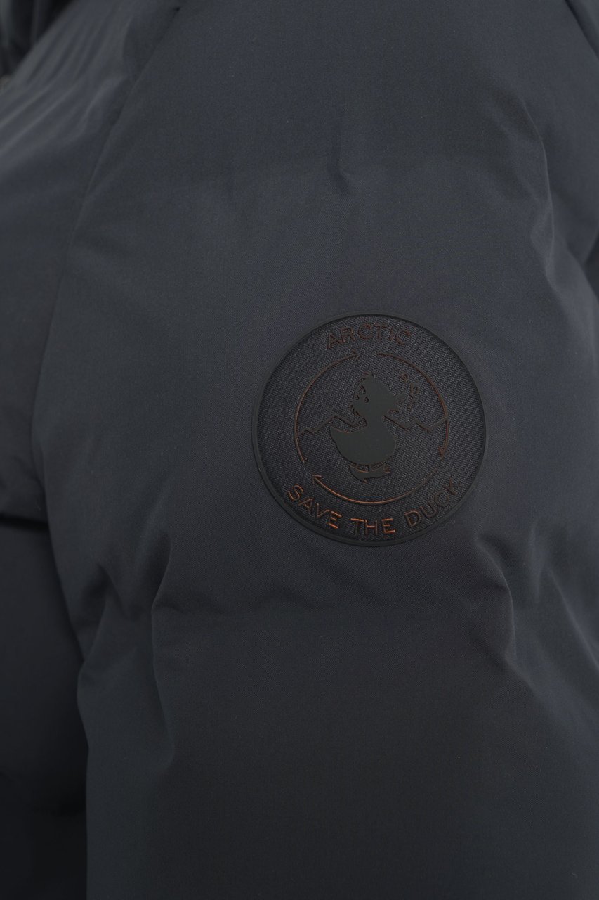 Save the Duck Eco down jacket 'Leaf' Zwart