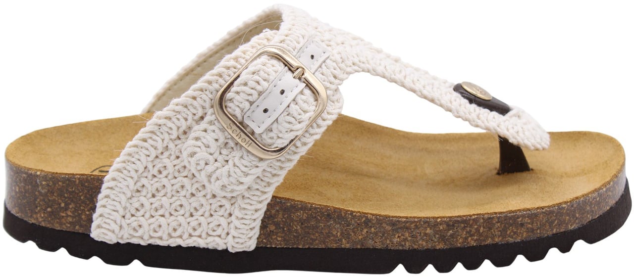 Scholl Teenslipper White Wit