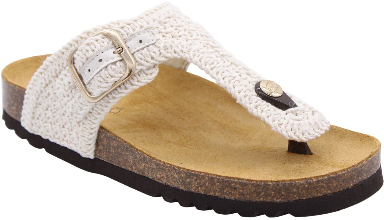 Scholl Teenslipper White Wit