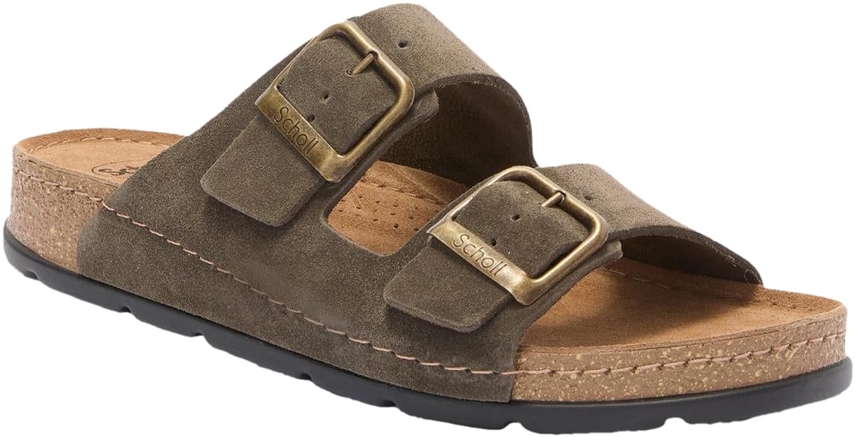 Scholl Heren Bora 2 Buckles Man Groen