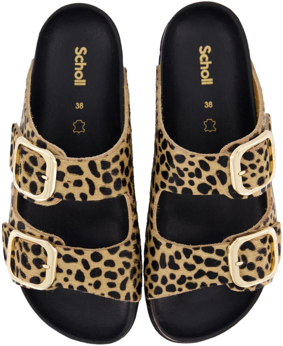 Scholl Dames Noelle Slipper Leopard Beige