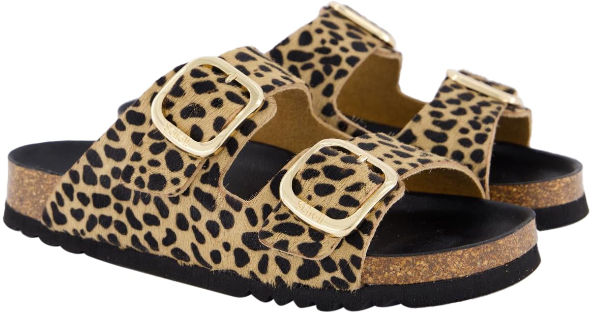 Scholl Dames Noelle Slipper Leopard Beige