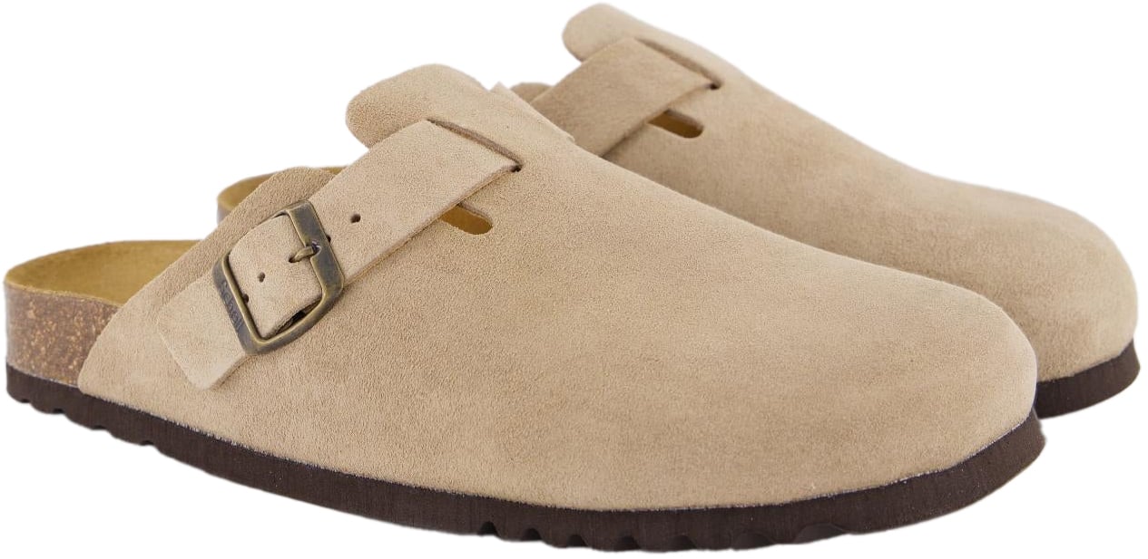 Scholl Heren Olivier Pantoffel Dark Beige Beige