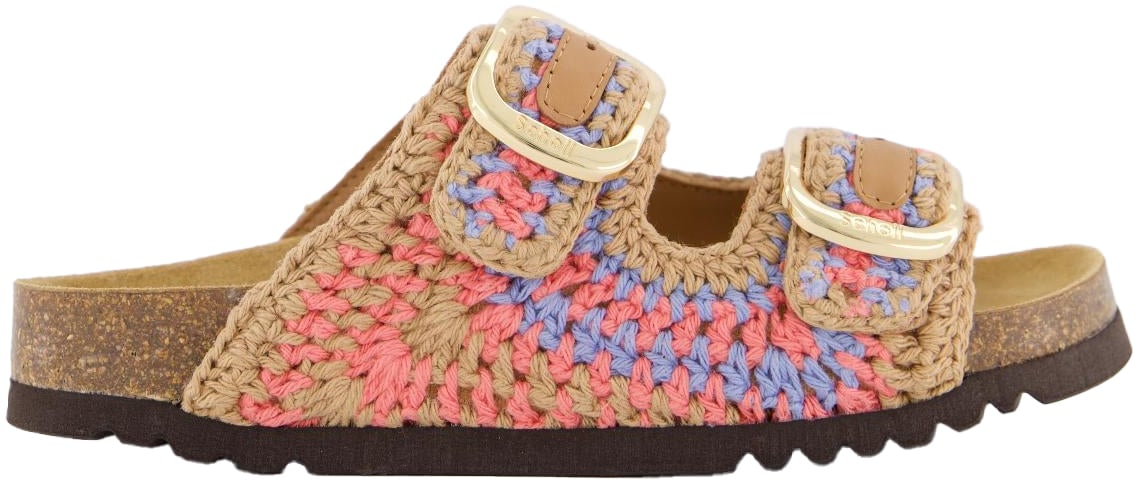 Scholl Dames Noelle Slipper Beige/Roze Beige