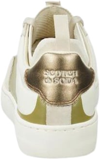 Scotch & Soda Beige Leather Low Top Sneakers Beige