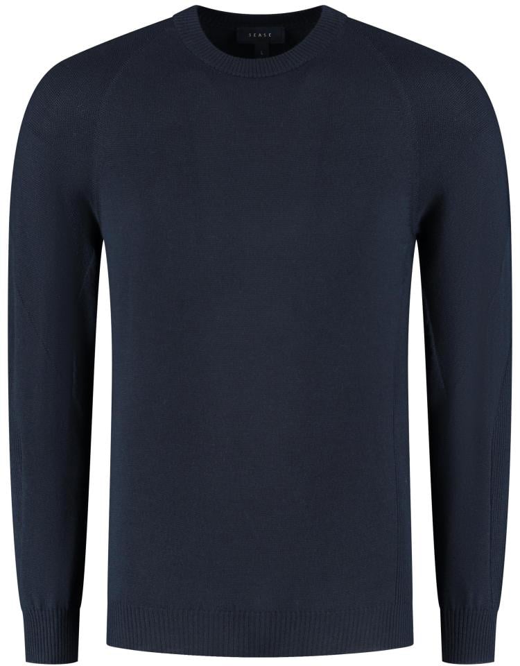 SEASE Whole Round Neck Blauw