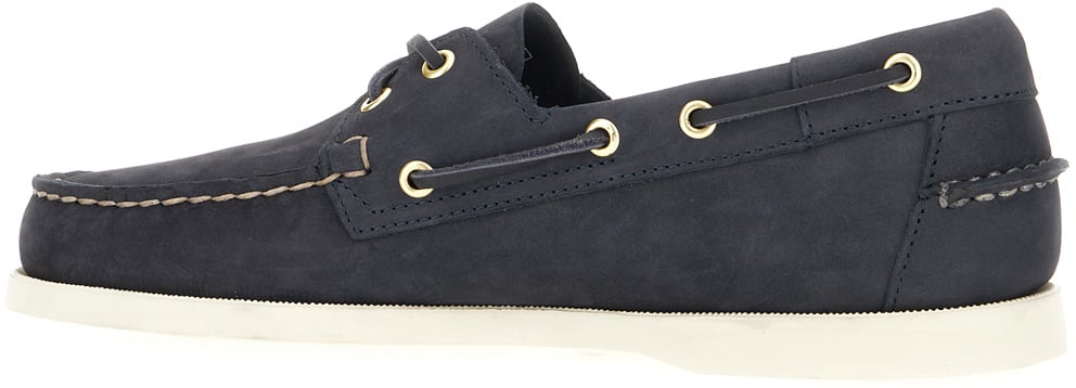 SEBAGO Sebago Navy blue nabuk loafers Blauw