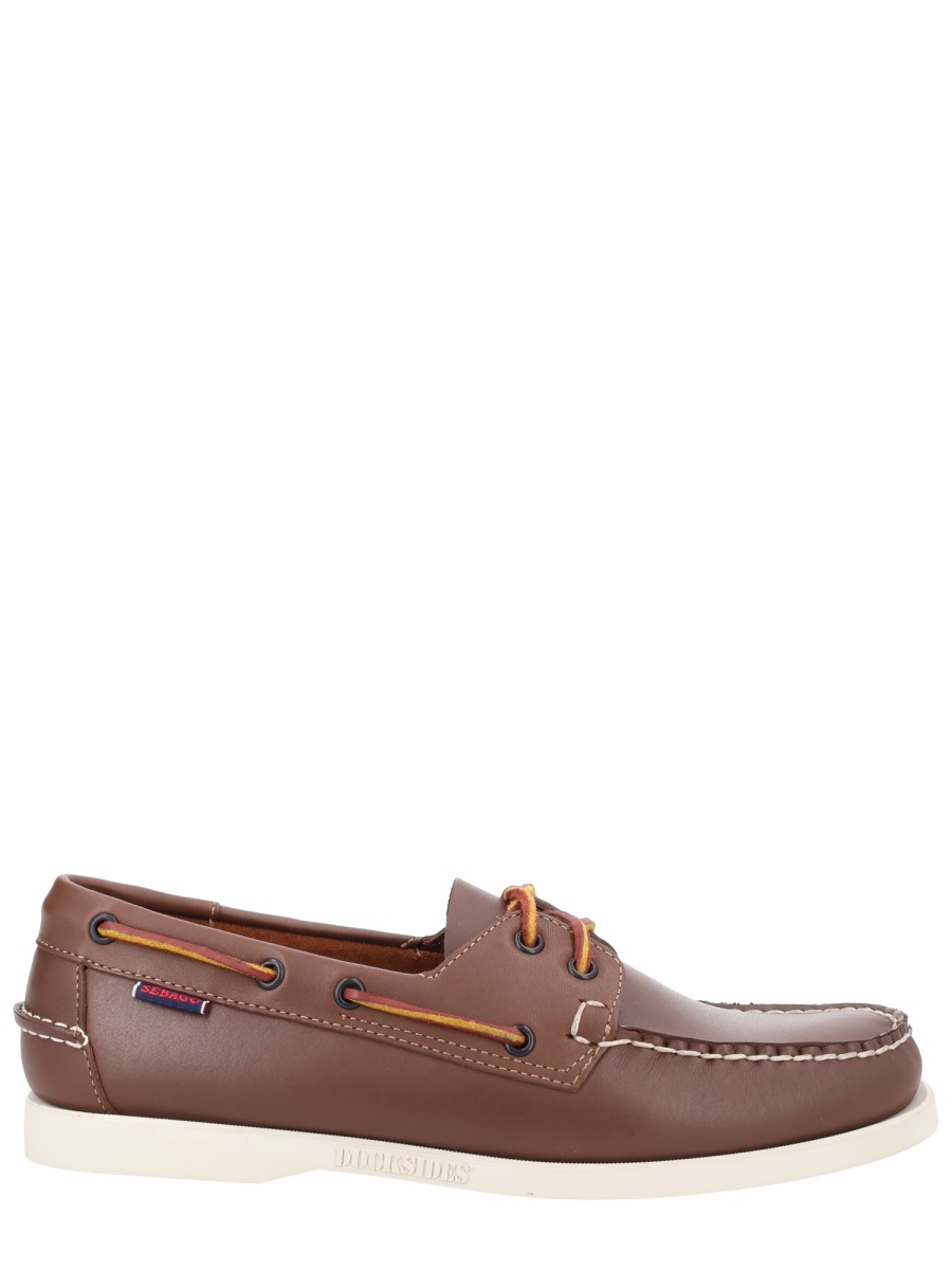 SEBAGO Docksides Portland Smooth Leather Boat Shoes Bruin