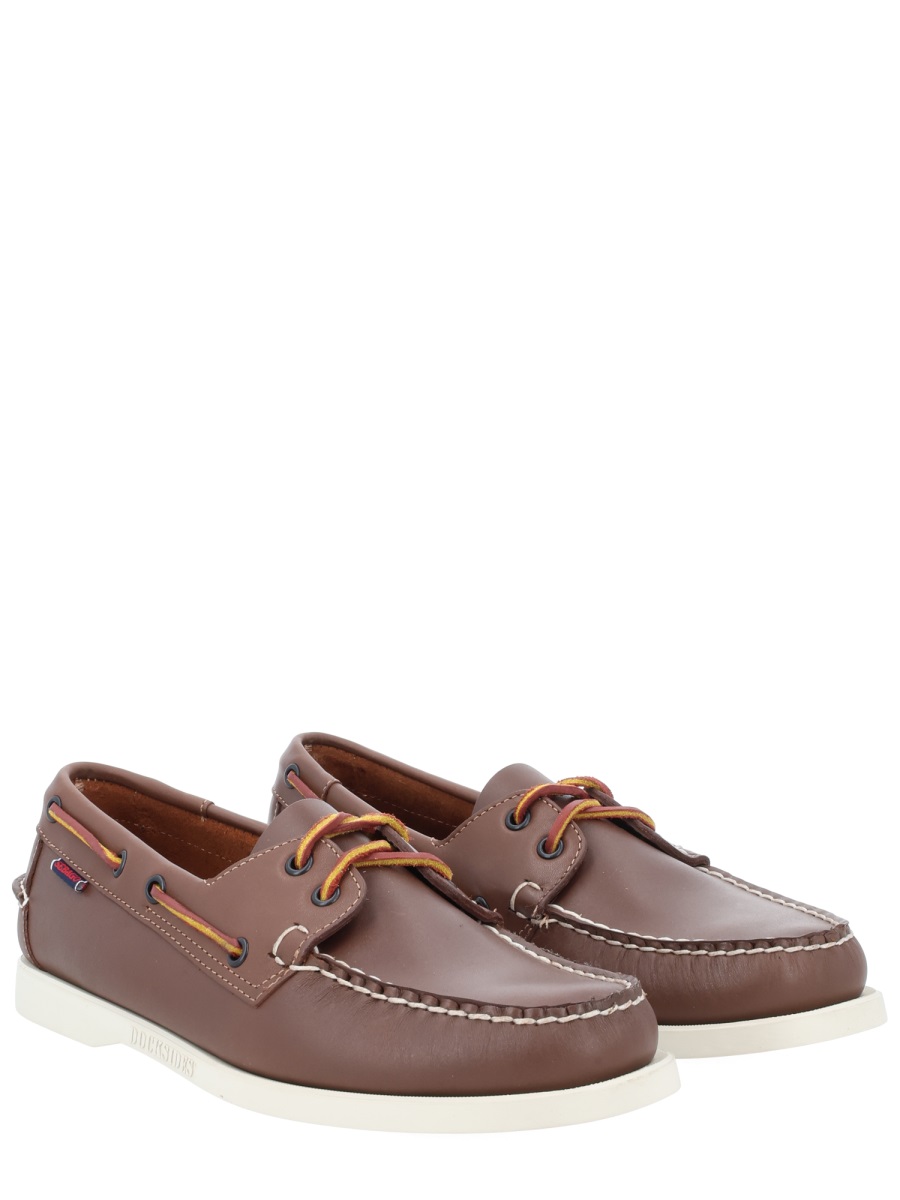 SEBAGO Docksides Portland Smooth Leather Boat Shoes Bruin