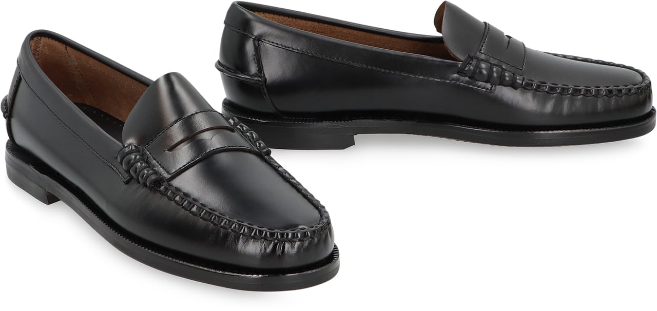 SEBAGO Classic Dan moccasins in leather Zwart
