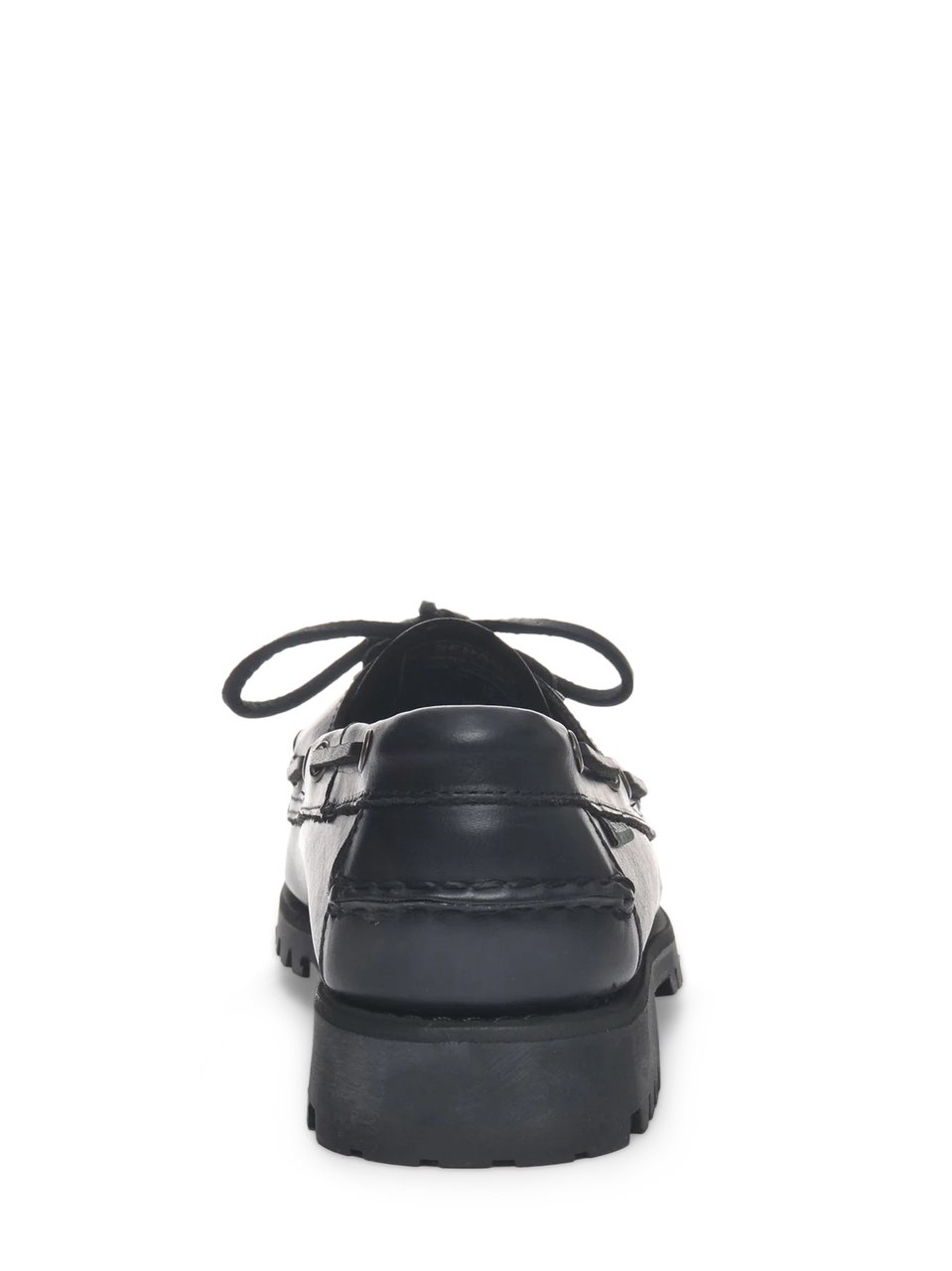SEBAGO Moccasin-Style Leather Flat Shoes with Rugged Sole Grijs