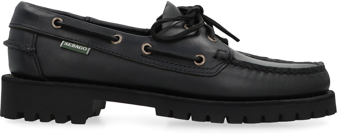 SEBAGO Ranger Waxy Leather Moccasins Zwart