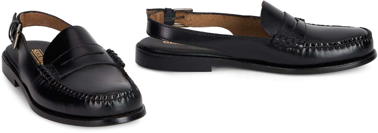 SEBAGO Low sandal Dan in leather Zwart