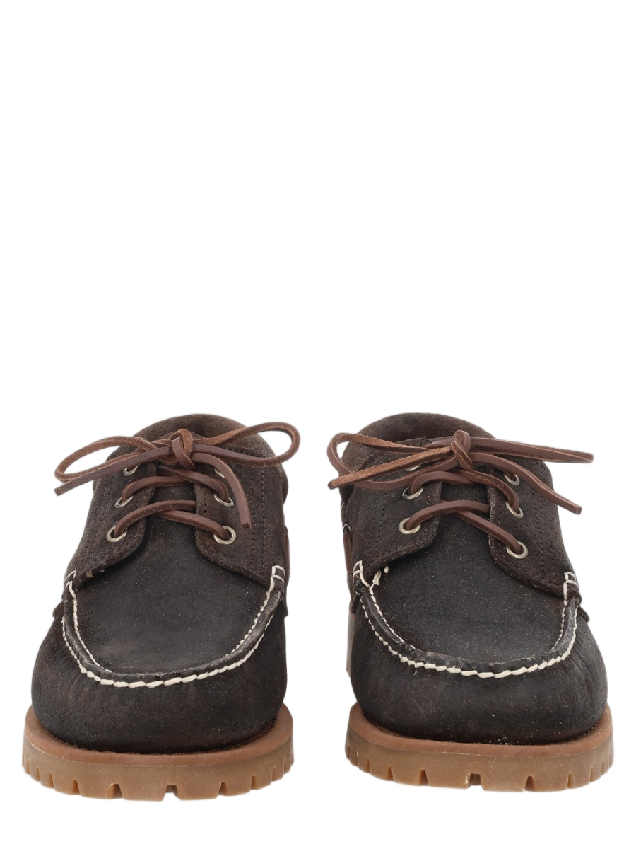 SEBAGO Brown Acadia Suede Moccasin Loafers Zwart