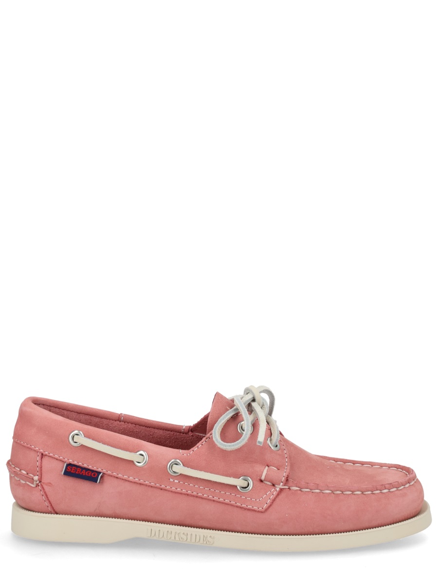 SEBAGO Docksides Portland White Laces Boat Shoes Roze