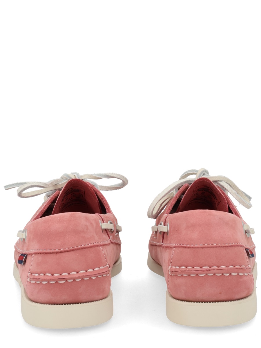 SEBAGO Docksides Portland White Laces Boat Shoes Roze