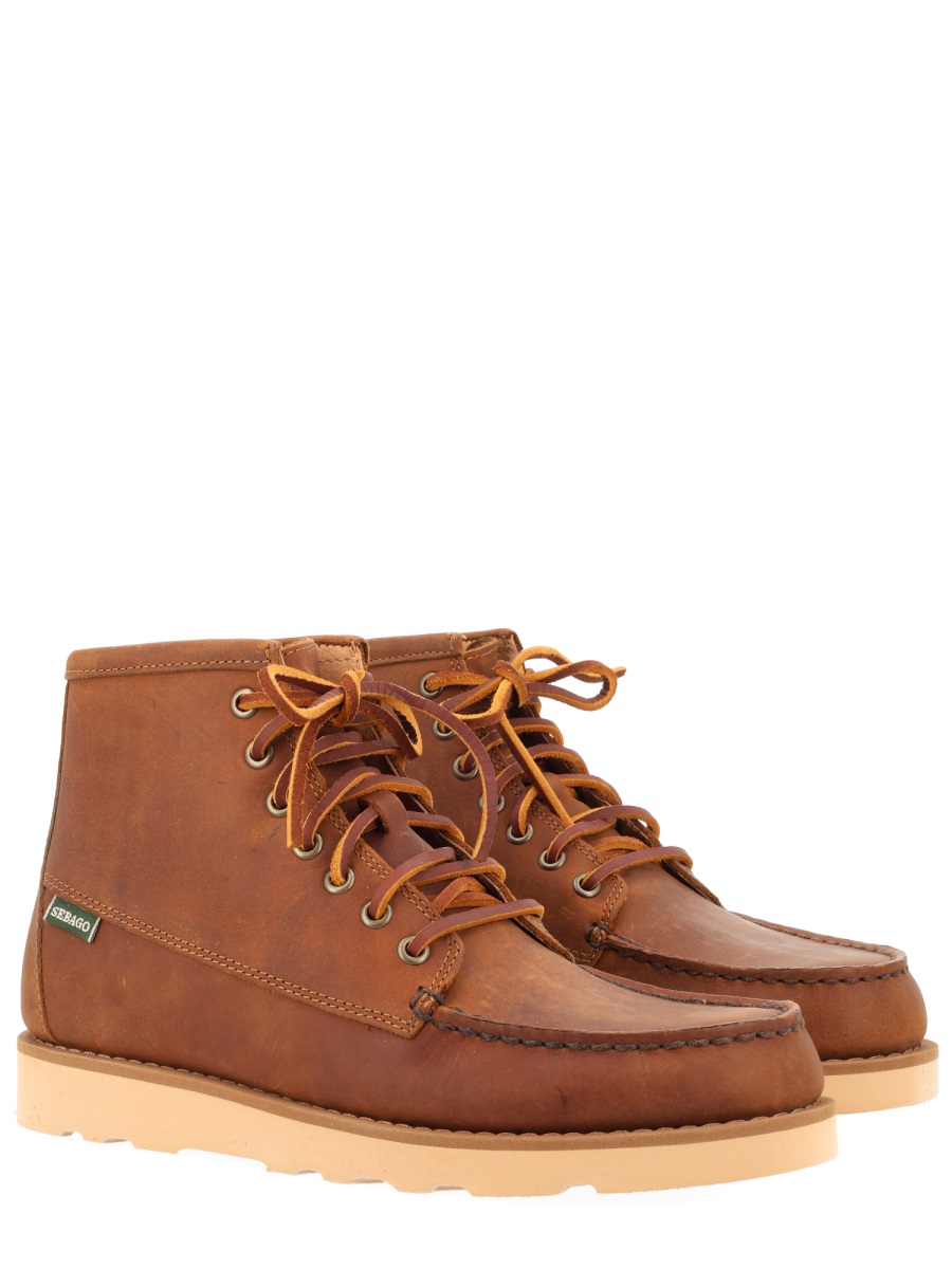 SEBAGO Brown Tala Mid Crazy Horse Boots Bruin