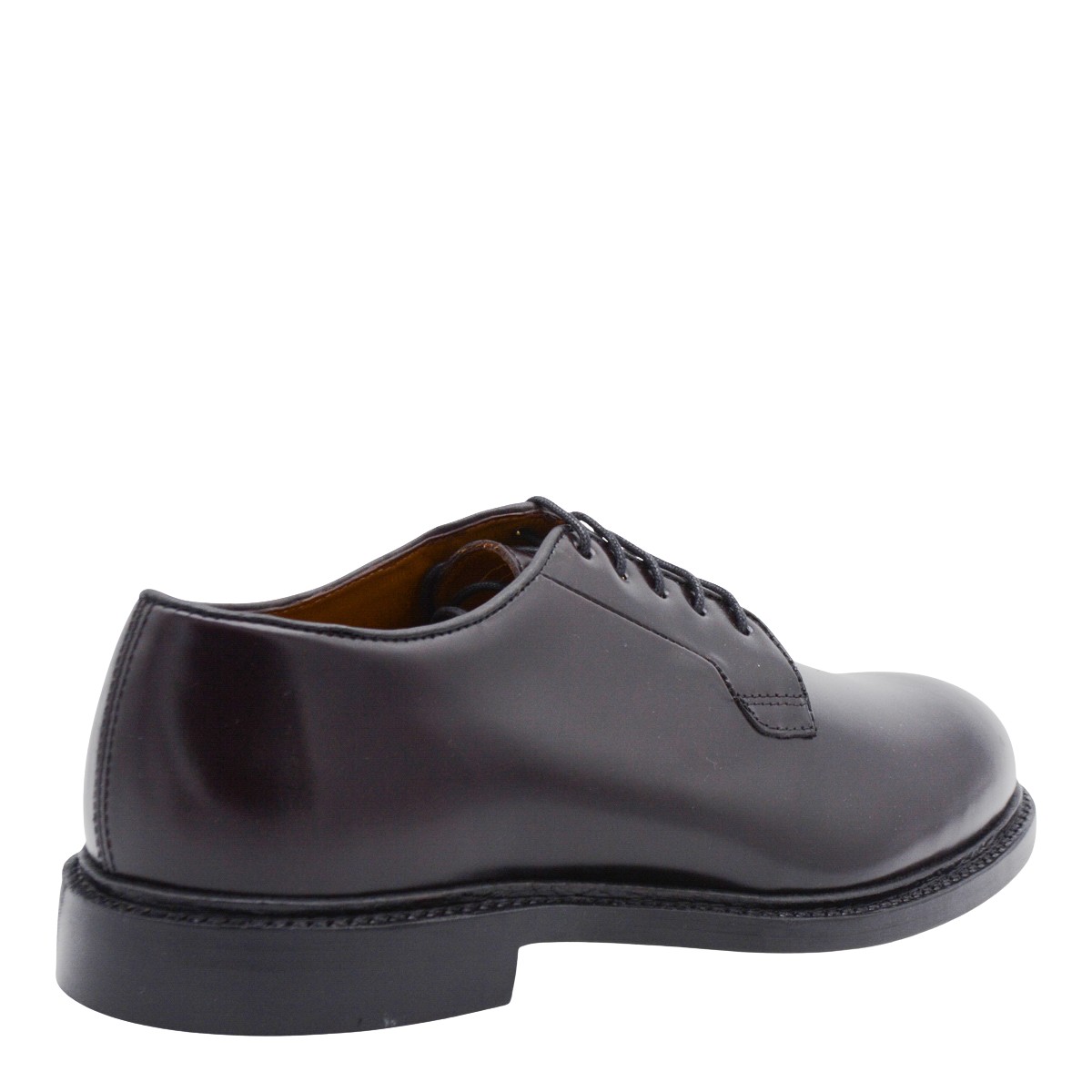 SEBAGO Polished Leather Men's Flat Shoes Zwart