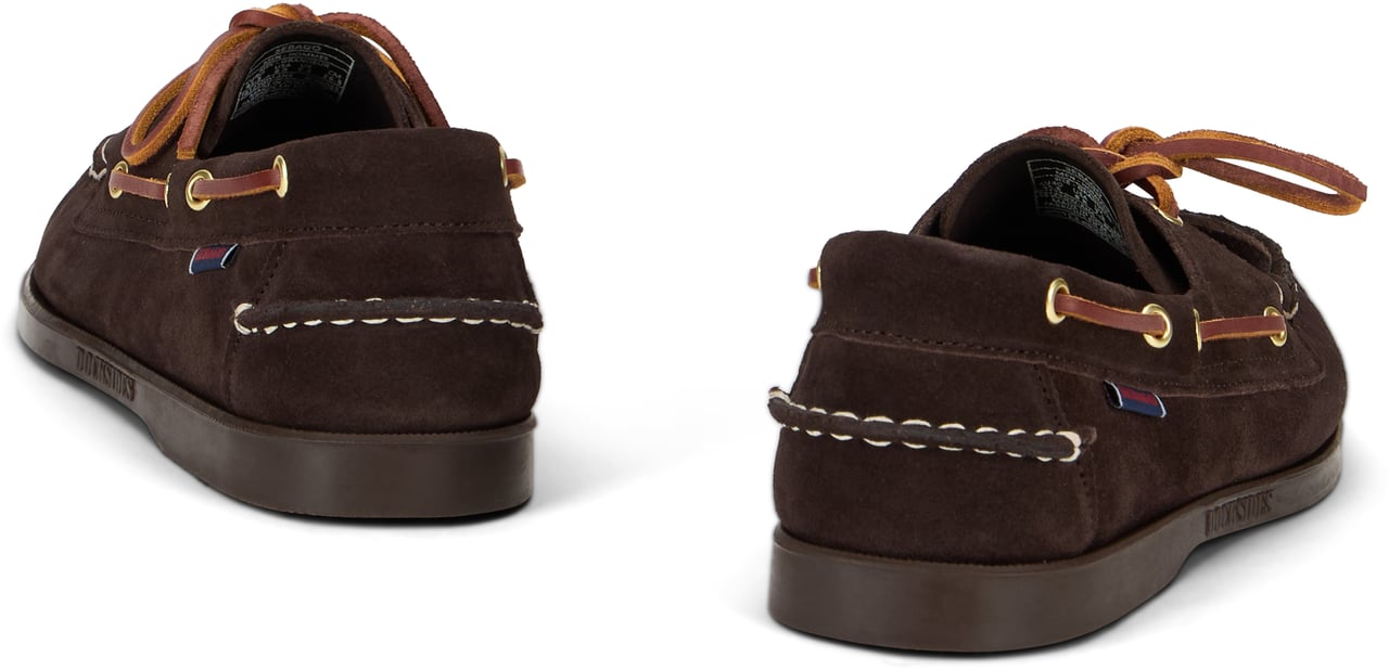 SEBAGO Elegant boat shoe in refined leather Bruin