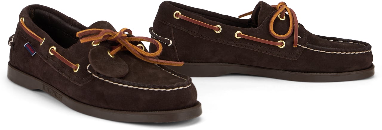 SEBAGO Elegant boat shoe in refined leather Bruin