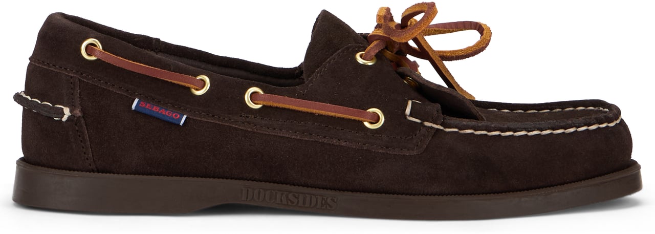 SEBAGO Elegant boat shoe in refined leather Bruin