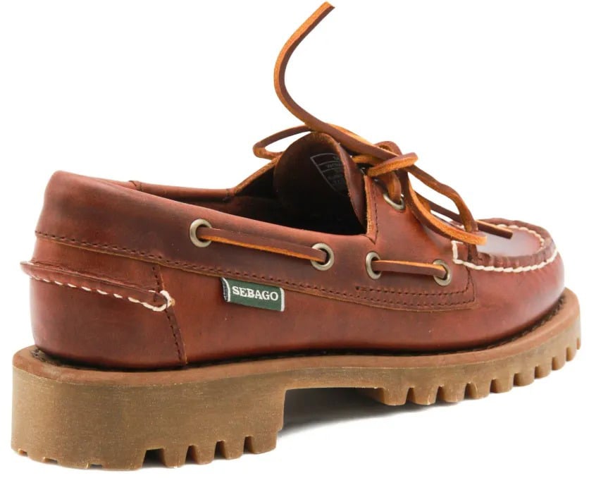 SEBAGO chaussures bateau ranger en cuir Bruin