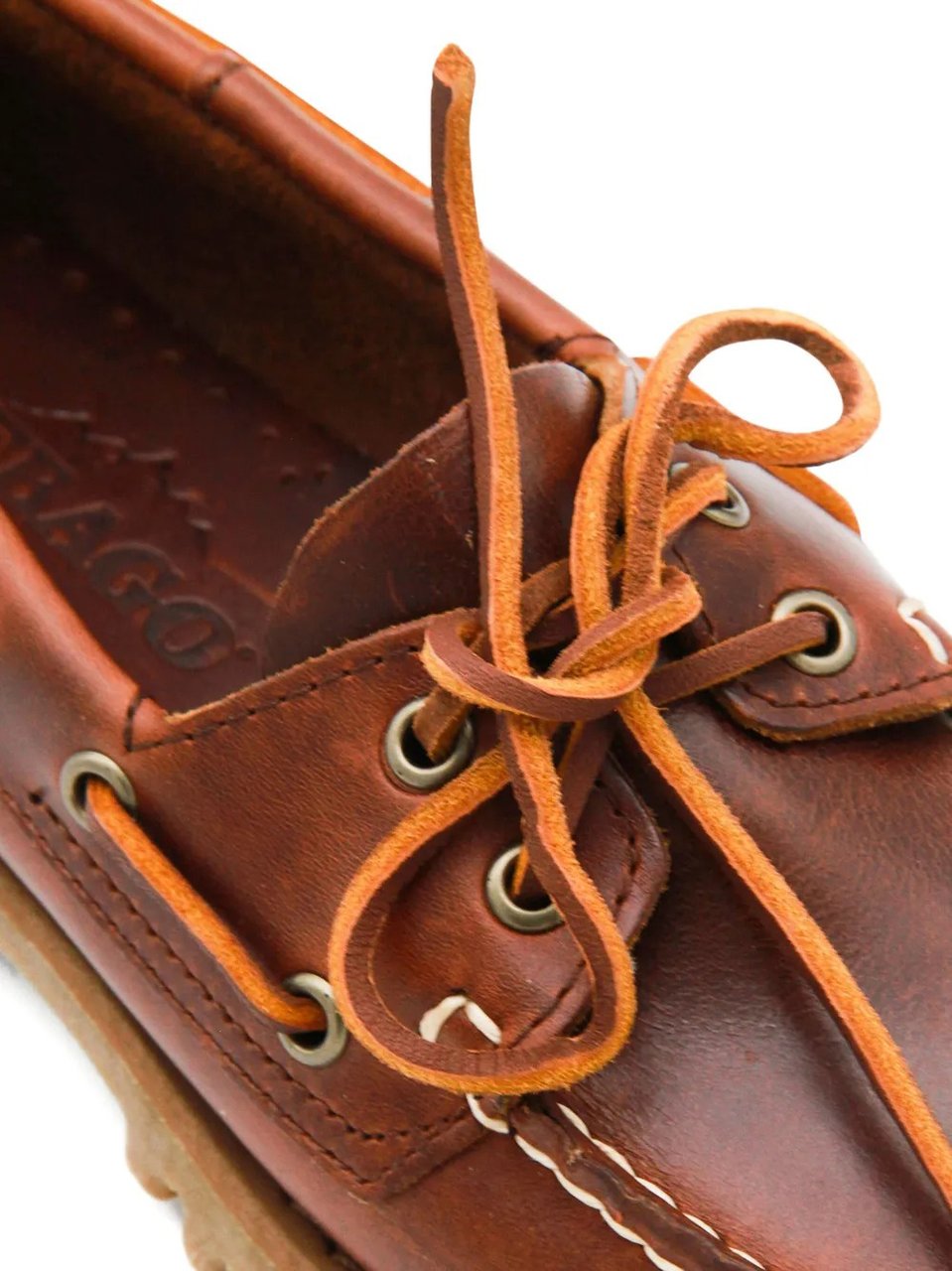 SEBAGO chaussures bateau ranger en cuir Bruin