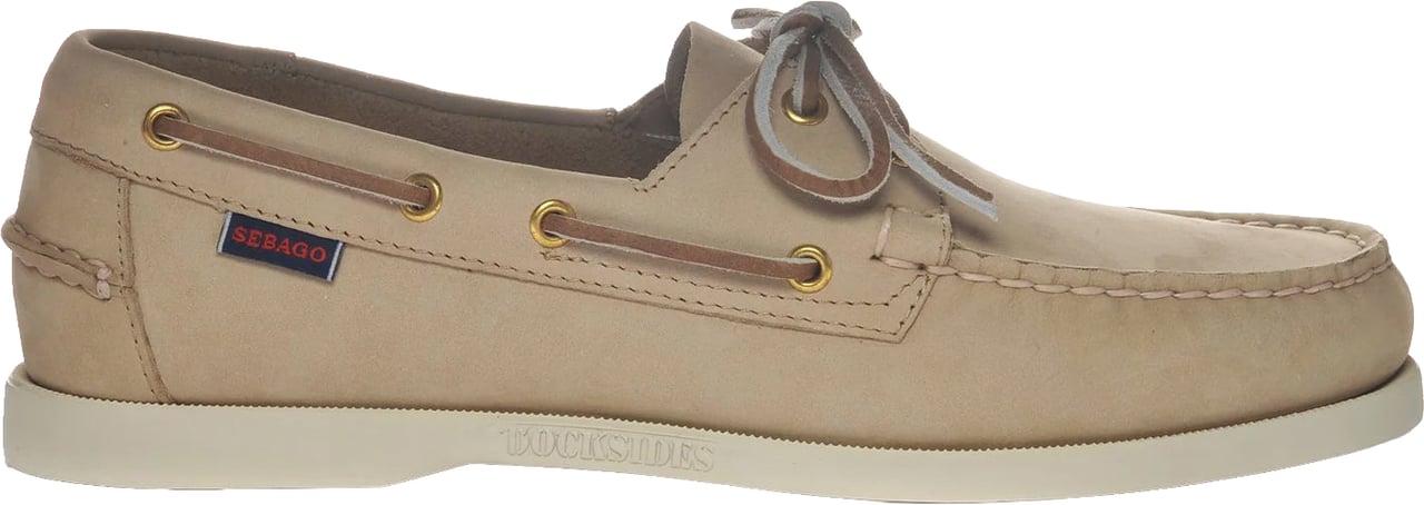 SEBAGO Scarpa Da Barca Docksides Portland Nubuck Beige Camel Beige