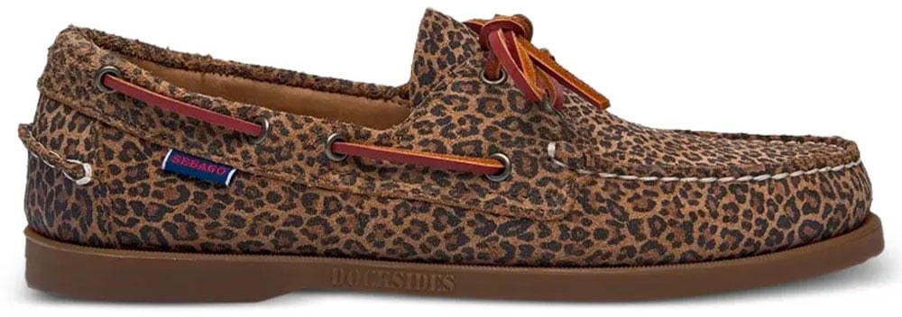 sebago docksides portland cuir marron leopard 2 Bruin