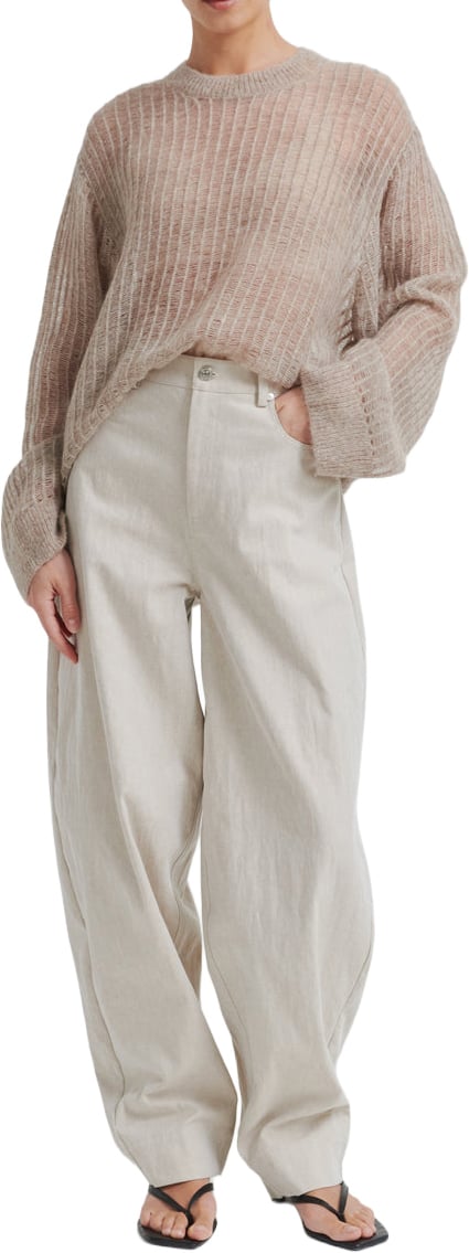 Second Female Second Female - Pant - Bacoli Barrel Trouser - 0512 Soft Beige Beige