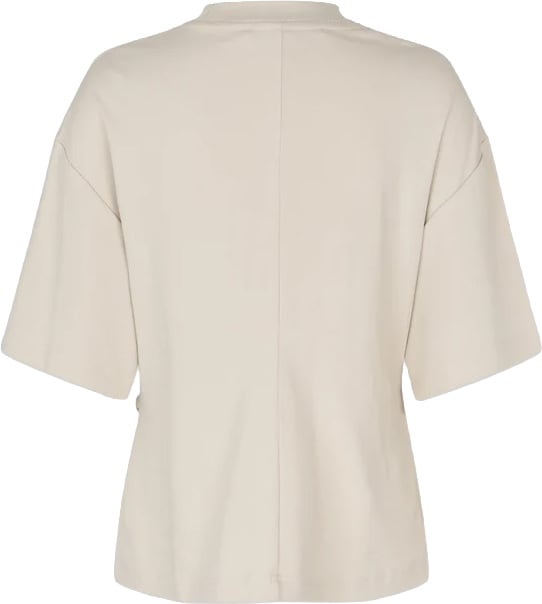 Second Female Second Female - Shirt KM - Enora Brooch Tee - 0512 Soft Beige Beige