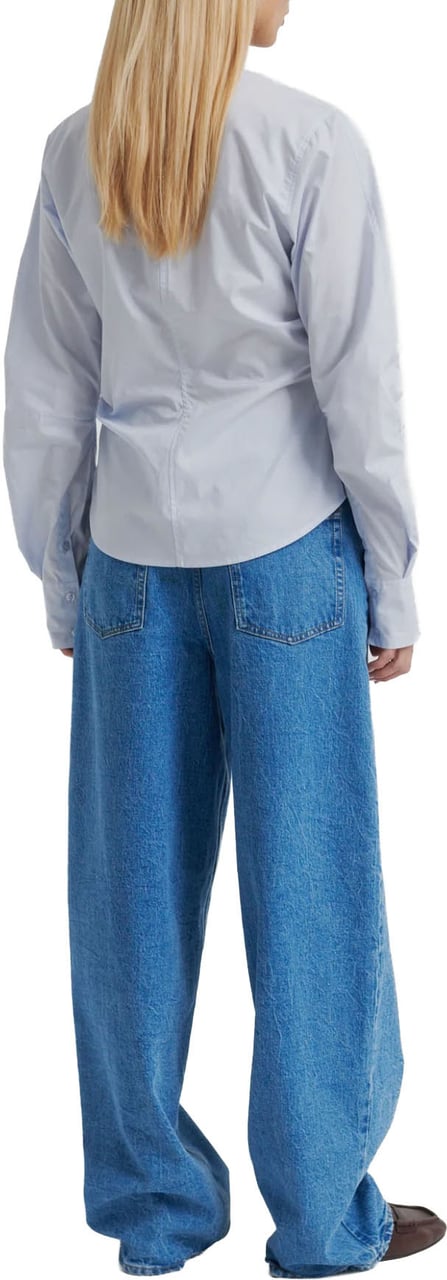 Second Female Second Female - Blouse LM - Hill Shirt - 5125 Halogen Blue Blauw