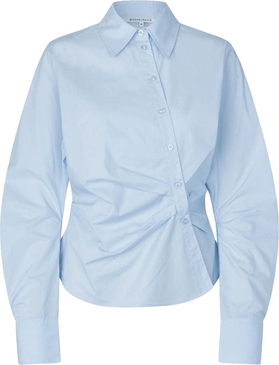Second Female Second Female - Blouse LM - Hill Shirt - 5125 Halogen Blue Blauw