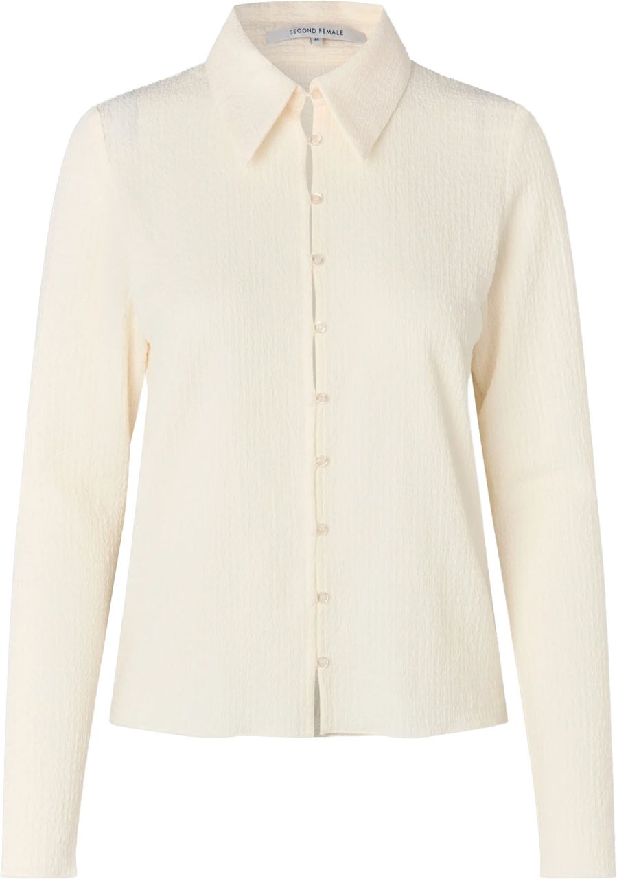 Second Female - Blouse LM - Paria LS Collar Tee - 0508 Tofu Wit