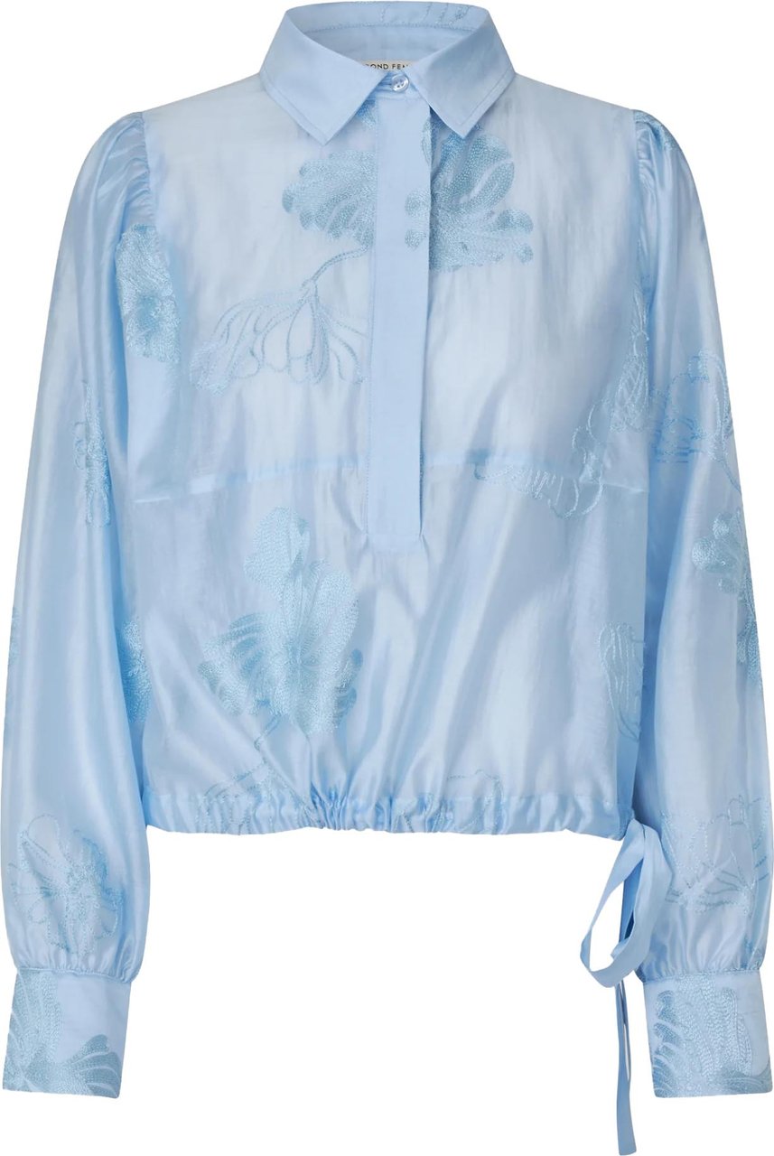 Second Female Second Female - Blouse LM - Vira Blouse - Windsurfer Blauw