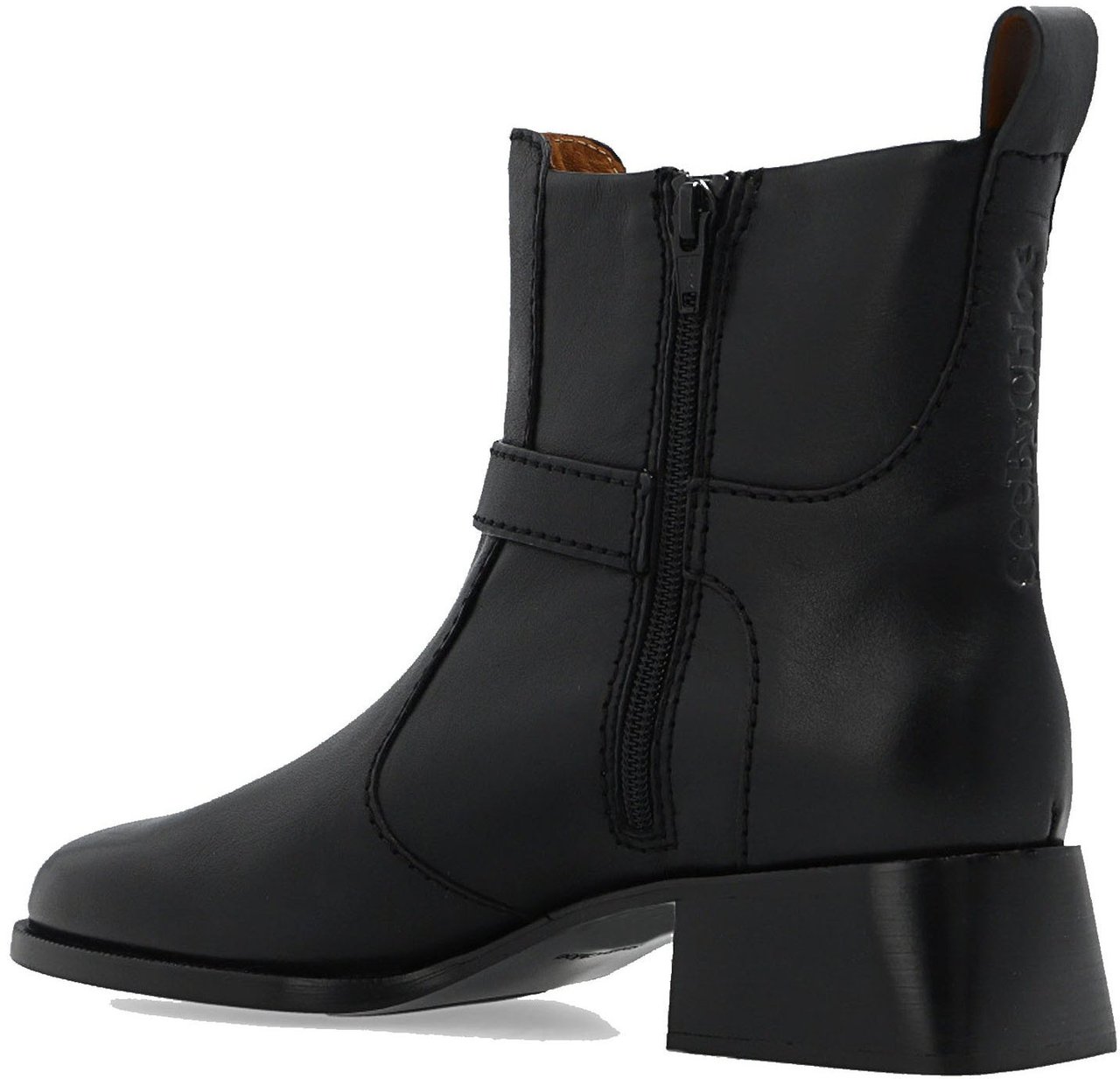 See by Chloe See By Chloe Lory Leather Ankle Boots Zwart