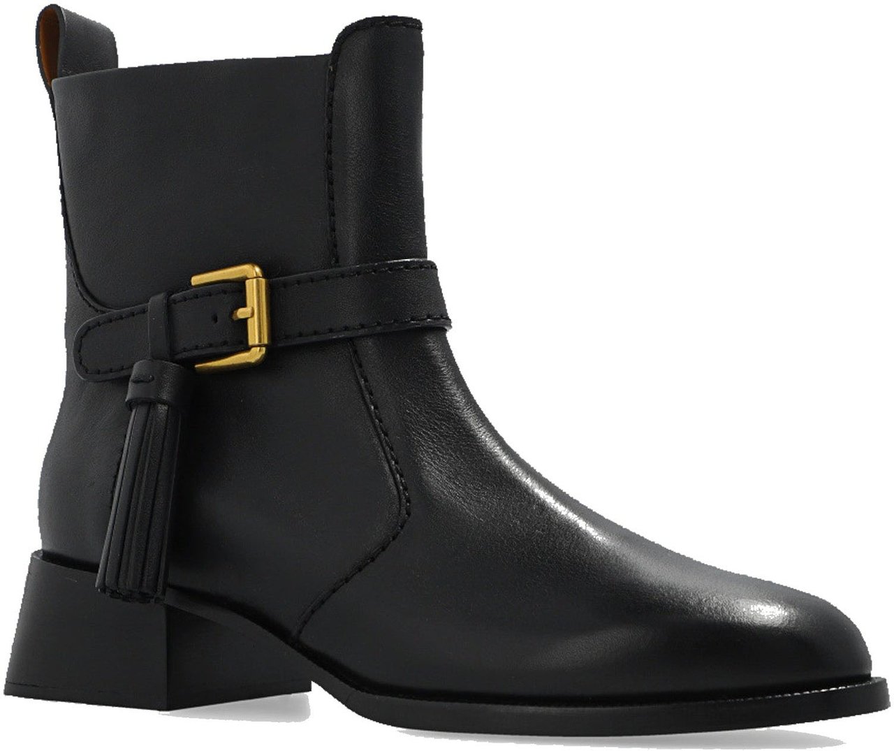 See by Chloe See By Chloe Lory Leather Ankle Boots Zwart