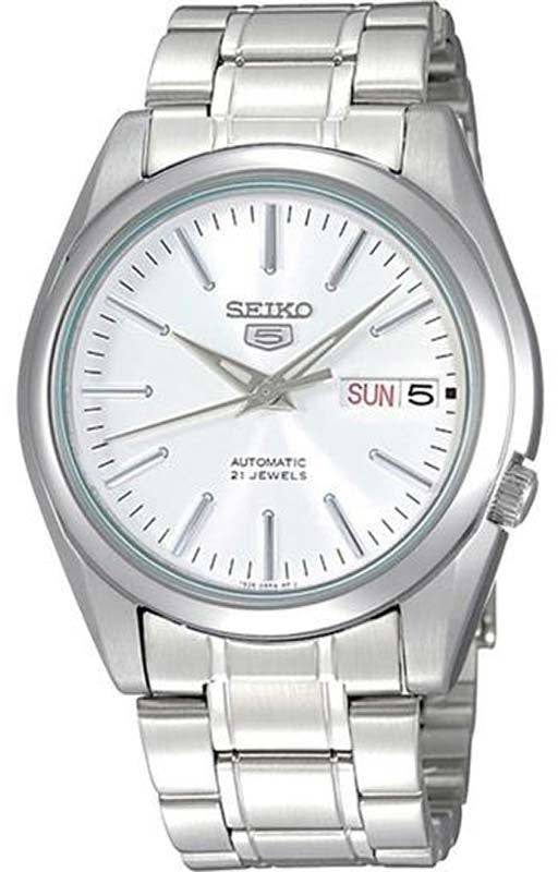 Seiko HEREN AUTOMAAT STAAL BRACELET WIT WR SNKL41K1 Zilver