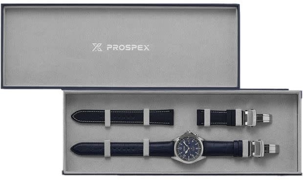 Seiko Horloge SPB531J1 Prospex Alpinist Night Sky Staal Automaat 200m Waterdicht Saffierglas met Blauwe Leren en Cavas Horlogeband 38mm Limited Editon 0446/3000 Navy