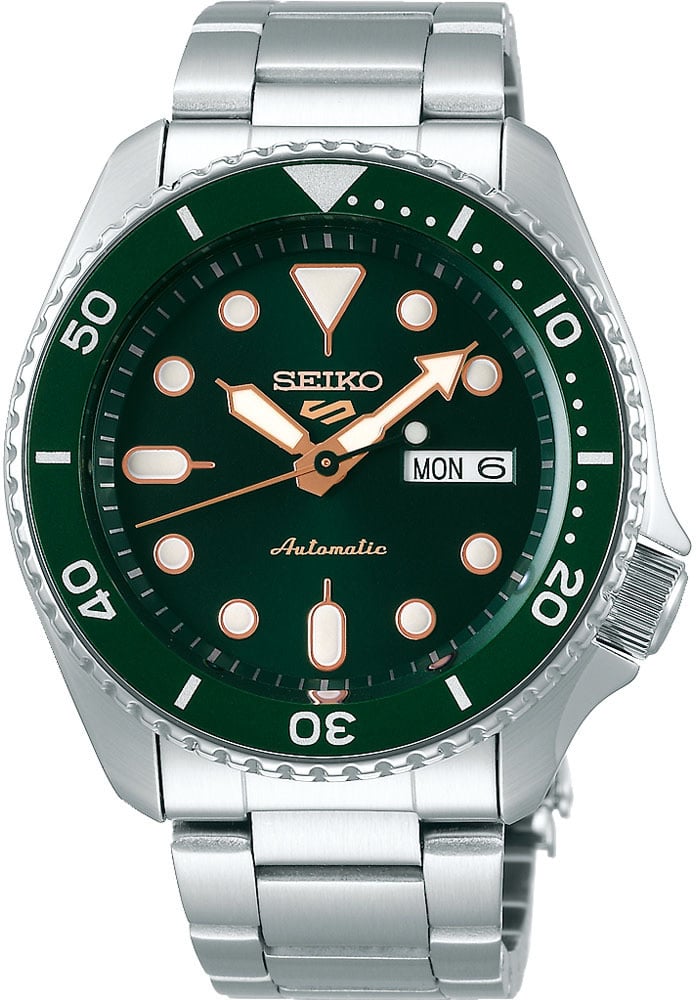 Seiko SRPD63K1 5 Sports Automatic Staal Groen Divers