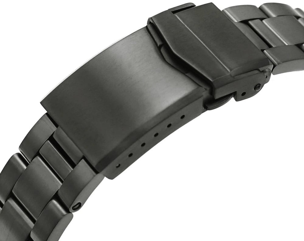 Seiko Seiko Horloge SRPD65k1 5 Sports Staal Automaat in Gun-Metal 100m Waterdicht met Zwarte Wijzerplaat 42mm Donkergrijs