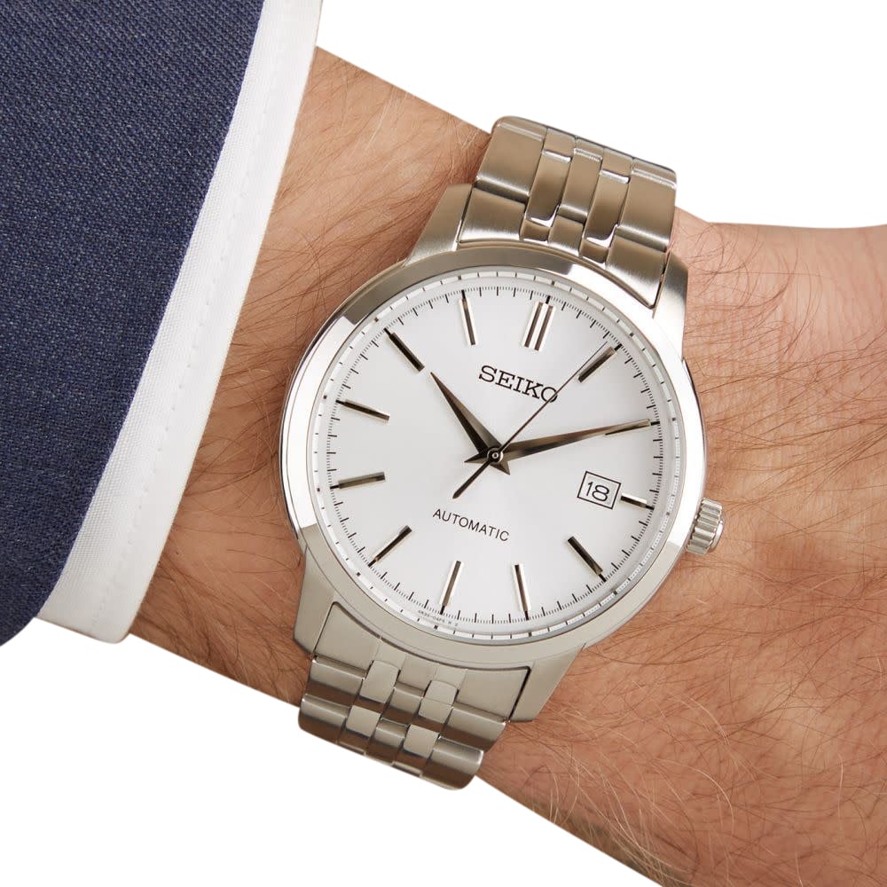 Seiko Horloge SRPH85K1 Staal Automaat 100m Waterdicht 40mm Zilver