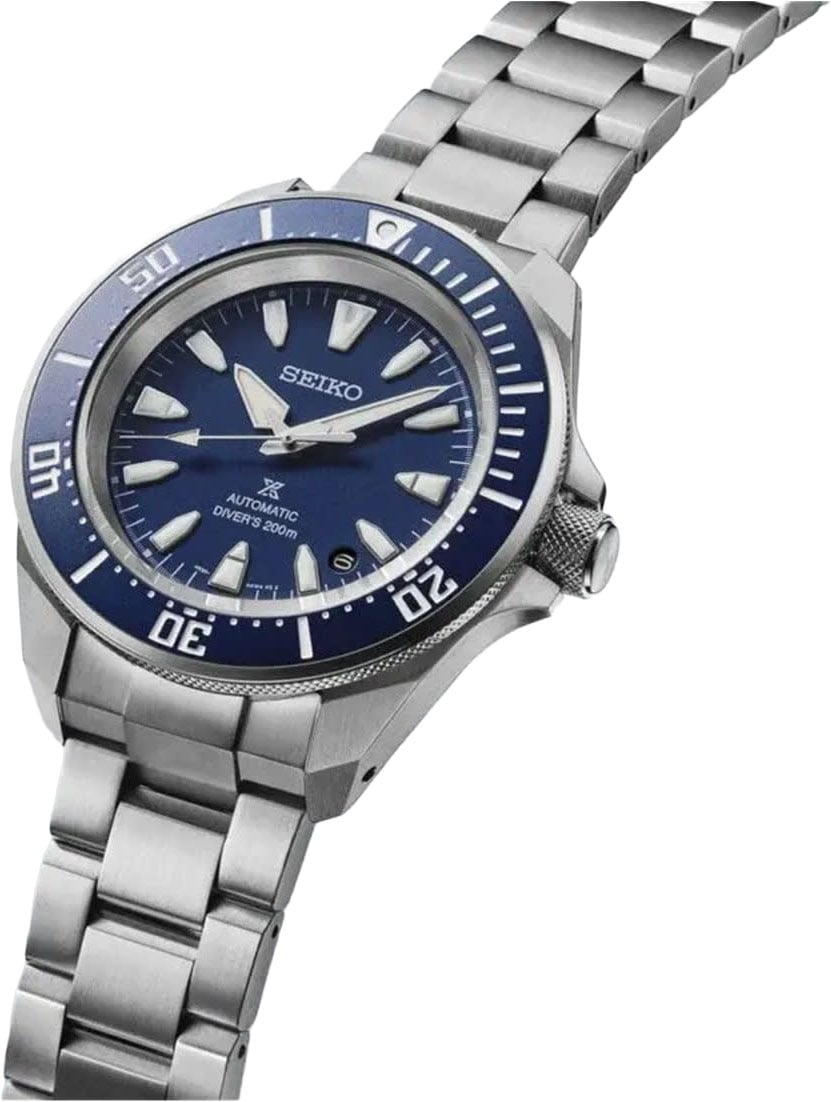 Seiko Horloge SRPL51K1 Prospex Samurai Staal Automaat 200m Waterdicht met Blauwe Wijzerplaat 41mm Blauw