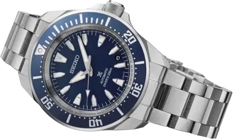 Seiko Horloge SRPL51K1 Prospex Samurai Staal Automaat 200m Waterdicht met Blauwe Wijzerplaat 41mm Blauw